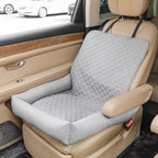 Dog Car Seat For Small Medium Dogs, Pet Front Seat Protector, Black Waterproof & Scratch-Proof Dog Car Seat Cover Booster Sofa, Non-Slip Portable Travel Safety Pet Carrier Bed For Car Truck SUV