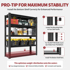 Adjustable Heavy-Duty Metal Shelving Unit – 78"H, 5-Tier