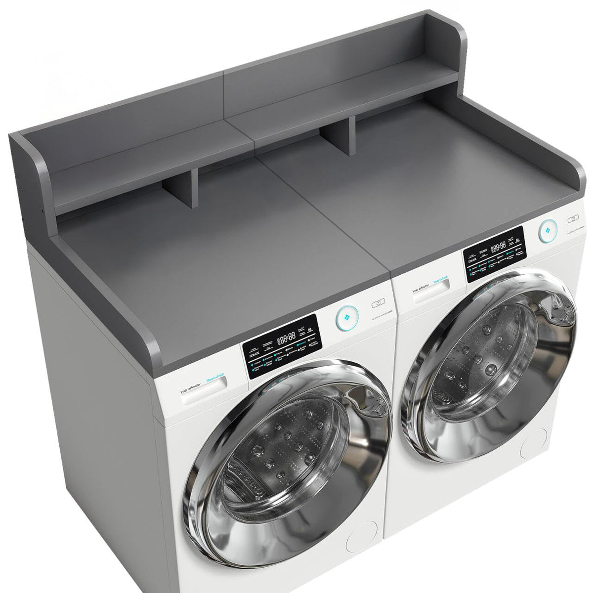 Gray Washer Dryer Countertop with Waterproof MDF and Non-slip Pads HouseOfZazla