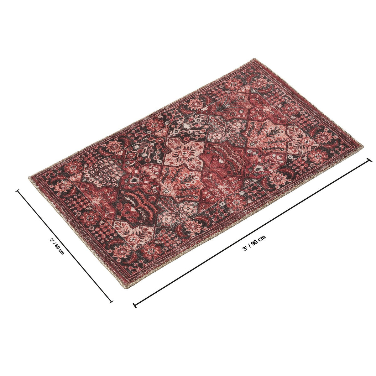 Majestic Polyester Area Rug with Classic Panel Pattern - 24" x 36" HouseOfZazla