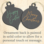 Home Cat Shaped Wooden Rustic Ornaments - Tree Ornament Set of 3 99113W