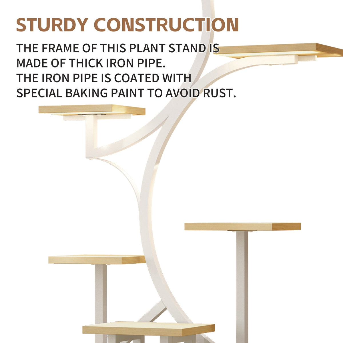 62" Tall Indoor Plant Stand with Grow Lights - 8 Tiered Shelf HouseOfZazla