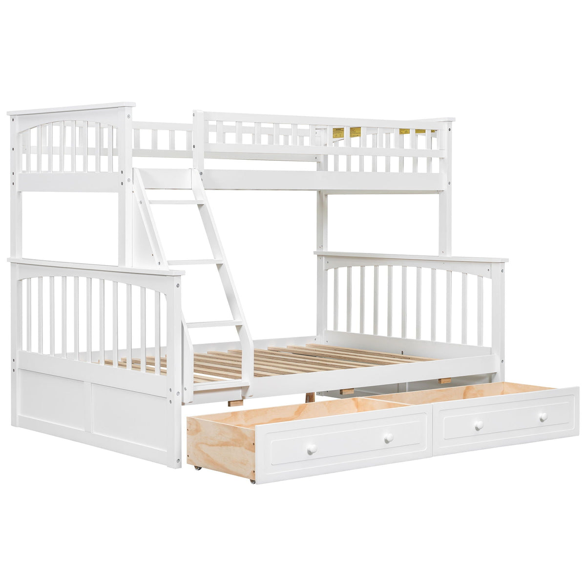 Convertible Storage Bunk Bed with Drawers - Twin Over Full HouseOfZazla