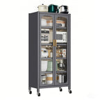 Open-Door Kitchen Shelving Multilevel Storage Cabinet