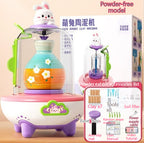 Electric Mini Finger-Powered Pottery Wheel Kit Handmade Set With No-Bake Clay Toys