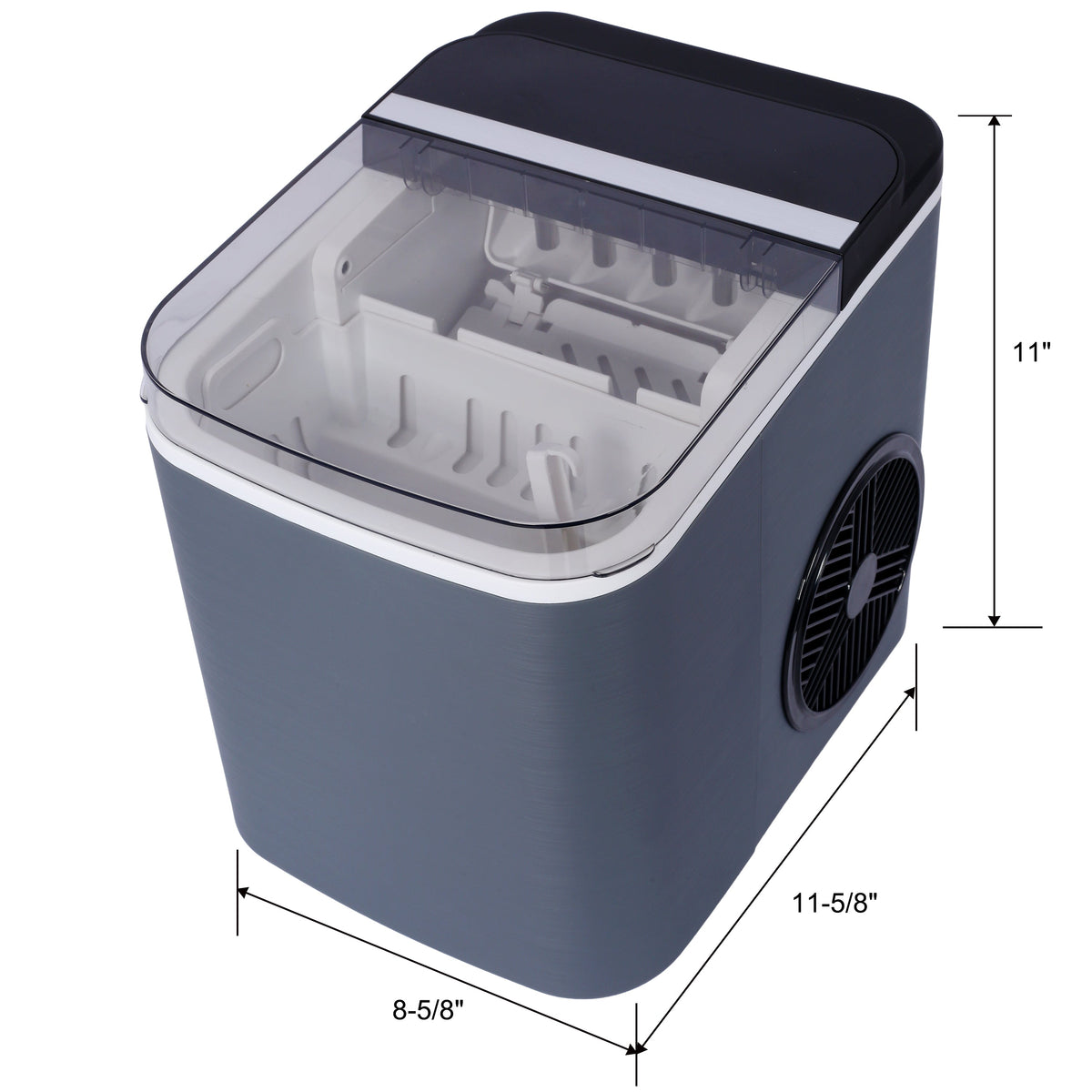 Ice Maker Countertop, Portable Ice Machine, Self-Cleaning Ice Makers with Basket and Scoop, 9 Cubes in 6 Mins, 26 lbs per Day, Ideal for Home, Kitchen,ETL and FDA certificate. Montret