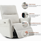 270° Power Swivel Rocker Recliner Chair
