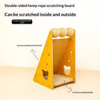 Wear-resistant Sisal Cat Scratcher Bed, Anti-shedding & Furniture Protection