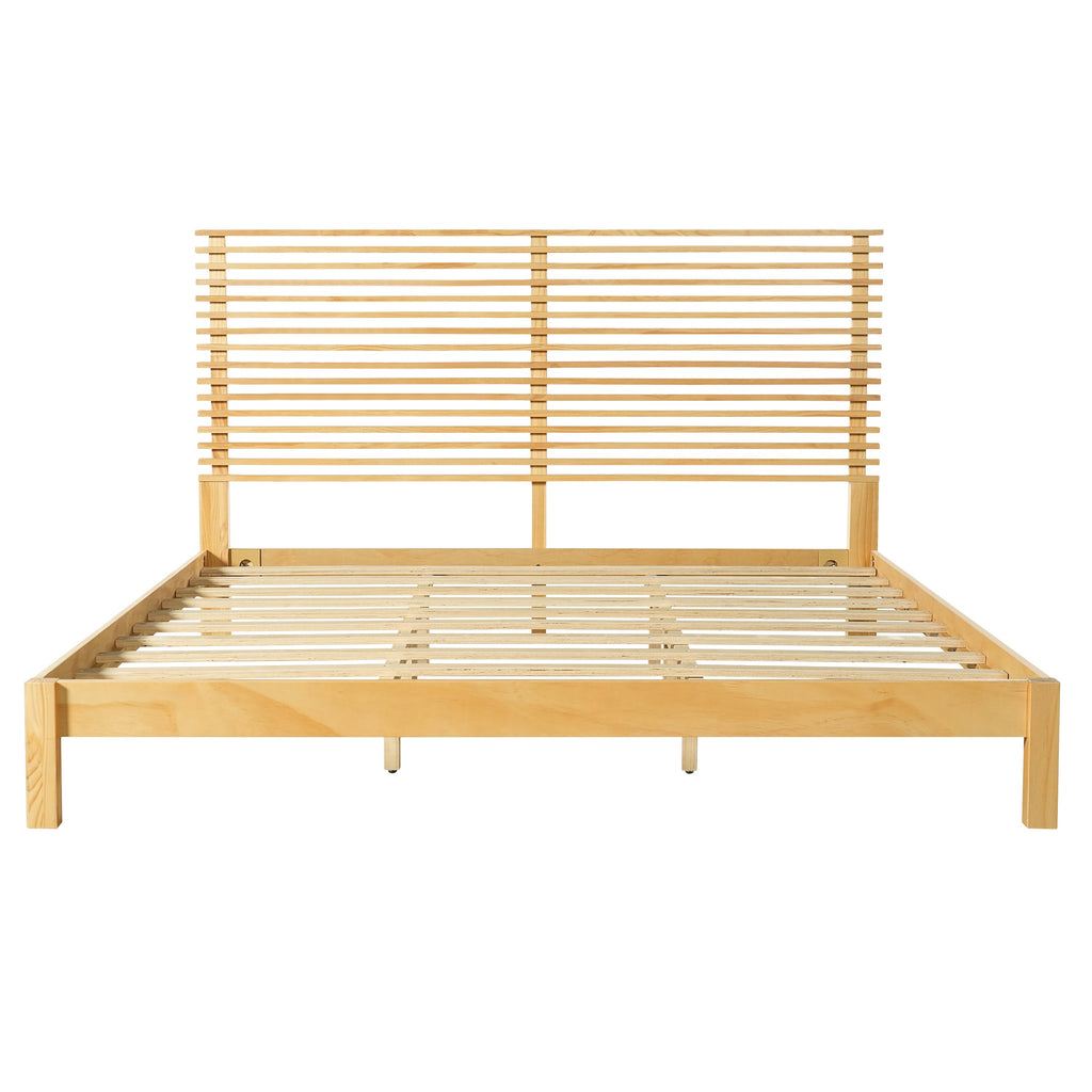 Premium Solid Wood King Size Bed Frame with Headboard