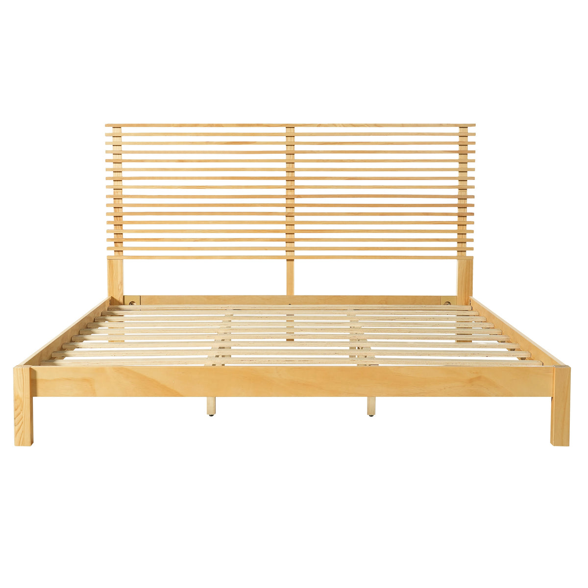 Premium Solid Wood King Size Bed Frame with Headboard HouseOfZazla