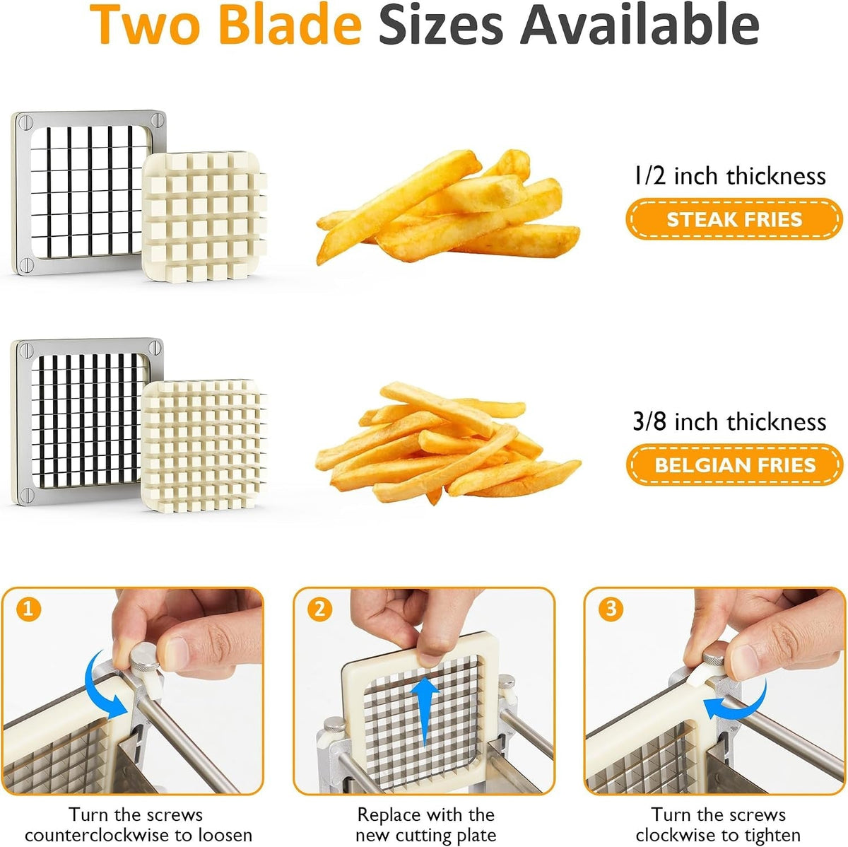 French Fry Cutter Stainless Steel Potato Slicer HouseOfZazla