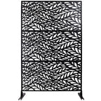 Outdoor  Indoor Privacy Screen Metal Privacy Screen 76 Hx48 W  Freestanding Decorative Privacy Screen For Deck Balcony Patio, Privacy Fence Panels For Outside Lawn Garden PS110