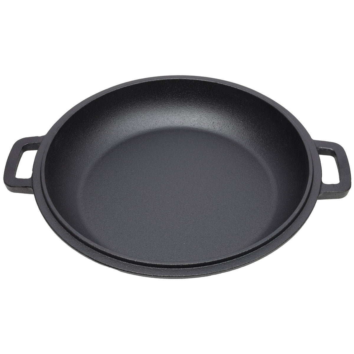 2 in 1 Pre-Seasoned Cast Iron Dutch Oven With Dual Handles, Outdoor Camping Deep Pot for Camping Fireplace Cooking BBQ Baking Campfire, 5 Quart.With 2pcs Silicone Handel Covers. Montret