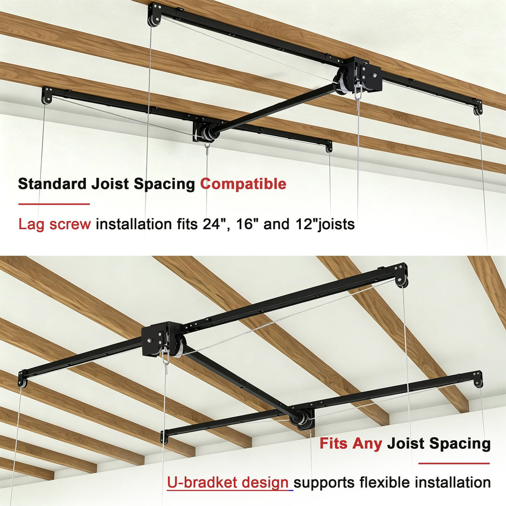 Overhead Garage Storage Rack 4x8 FT for High Ceilings