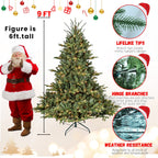 5FT The Full-Bodied Pre-Lit Evergreen Christmas Tree