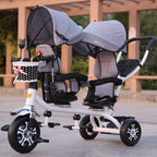 Lightweight Twin Baby Tricycle Stroller