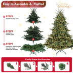 5FT The Full-Bodied Pre-Lit Evergreen Christmas Tree