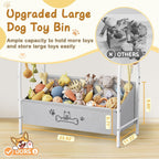 Dog Toy Storage Organizer with Shelf & 6 Hooks Wags & Whiskers Pet Supply