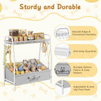 Dog Toy Storage Organizer with Shelf & 6 Hooks Wags & Whiskers Pet Supply