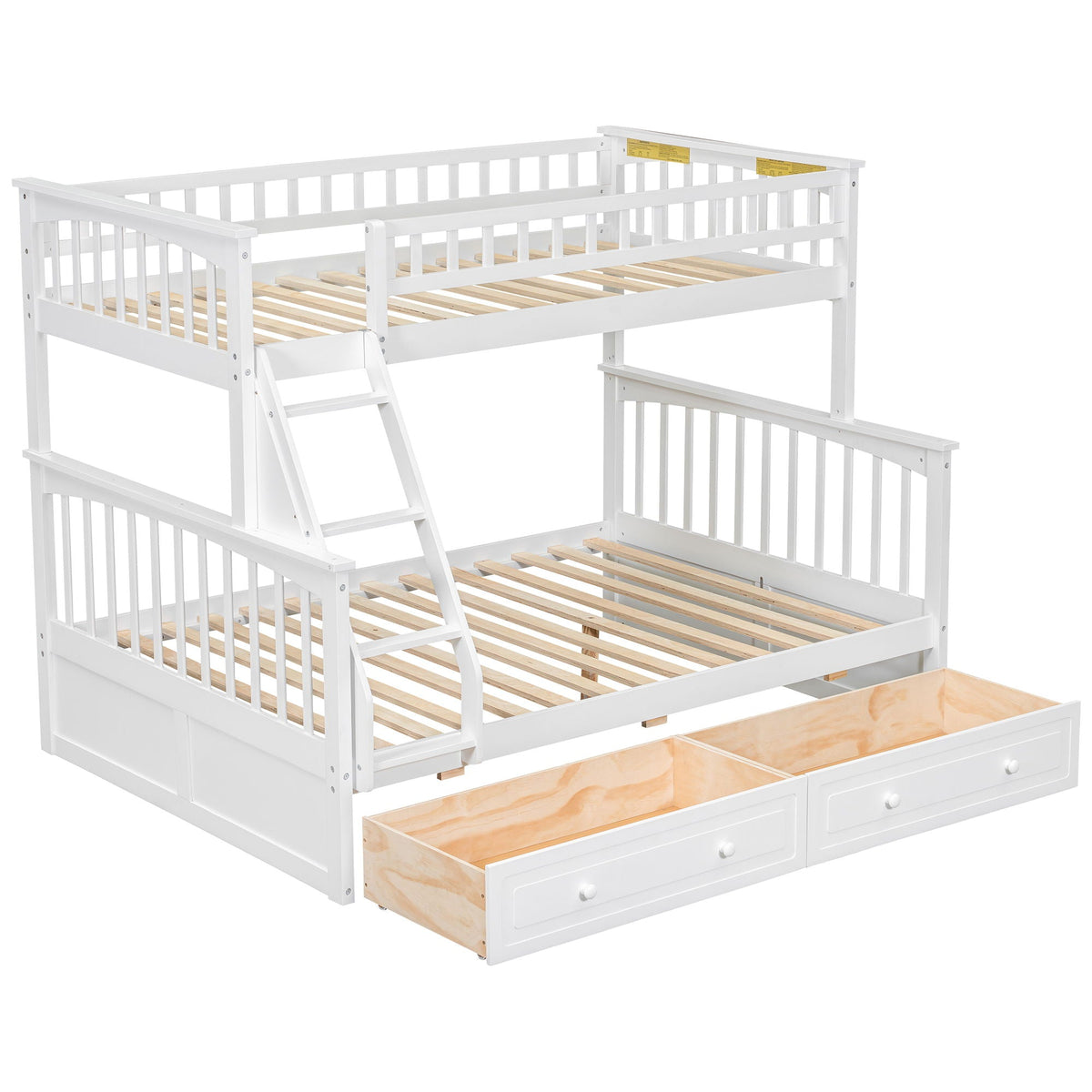 Convertible Storage Bunk Bed with Drawers - Twin Over Full HouseOfZazla