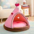 Four-Season Universal Closed-Style Christmas Cat Bed With A Sense Of Security