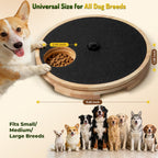 Dog Nail Scratch Board With Treat Box For Claw Care Interactive Nail File Toy For Stress-Free Grooming, Wooden, Adjustable Tension, Suitable For Dogs Of Multiple Sizes, Black