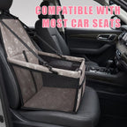 Pet Car Seat, Breathable Foldable Cat Dog Car Booster Seat With Safety Leash & Mesh Window, Waterproof Oxford Cloth Vehicle Travel Basket For Small Medium Dogs & Cats