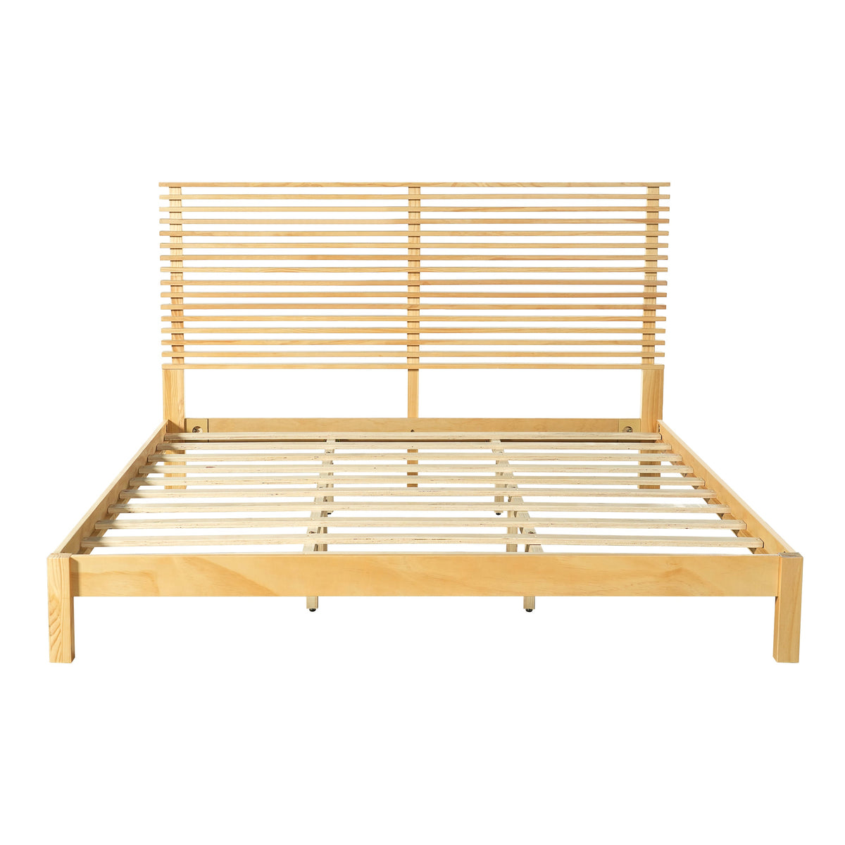 Premium Solid Wood King Size Bed Frame with Headboard HouseOfZazla