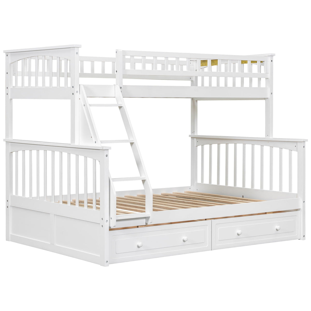 Convertible Storage Bunk Bed with Drawers - Twin Over Full HouseOfZazla