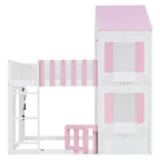 Full Over Full House Bunk Bed Space-Saving Bedroom Furniture