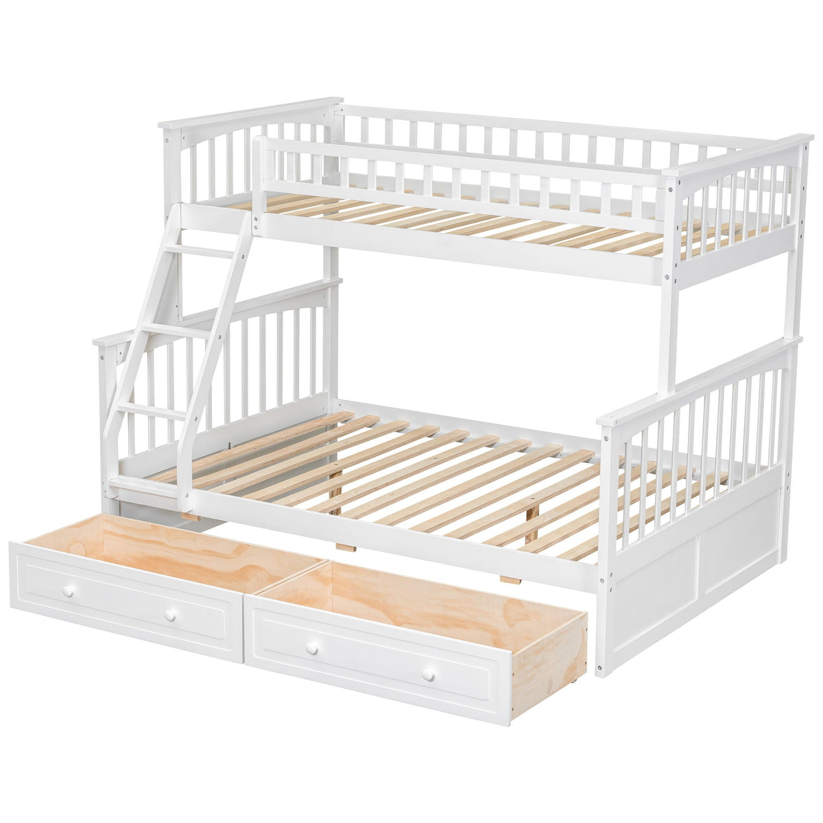 Convertible Storage Bunk Bed with Drawers - Twin Over Full HouseOfZazla