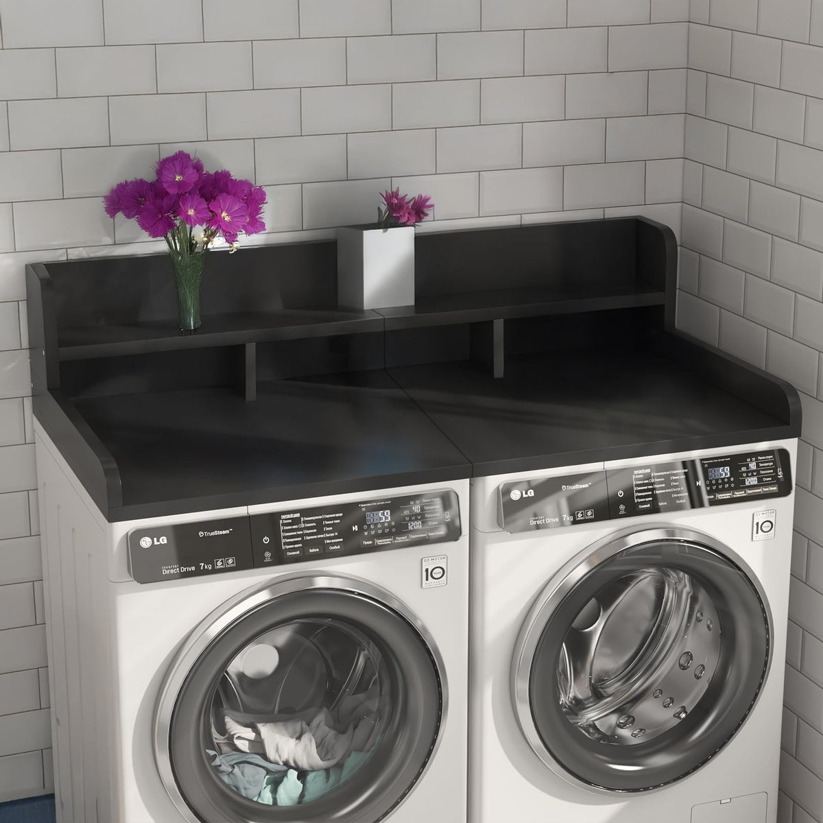 Washer Dryer Countertop with Non-slip Pads - Black HouseOfZazla