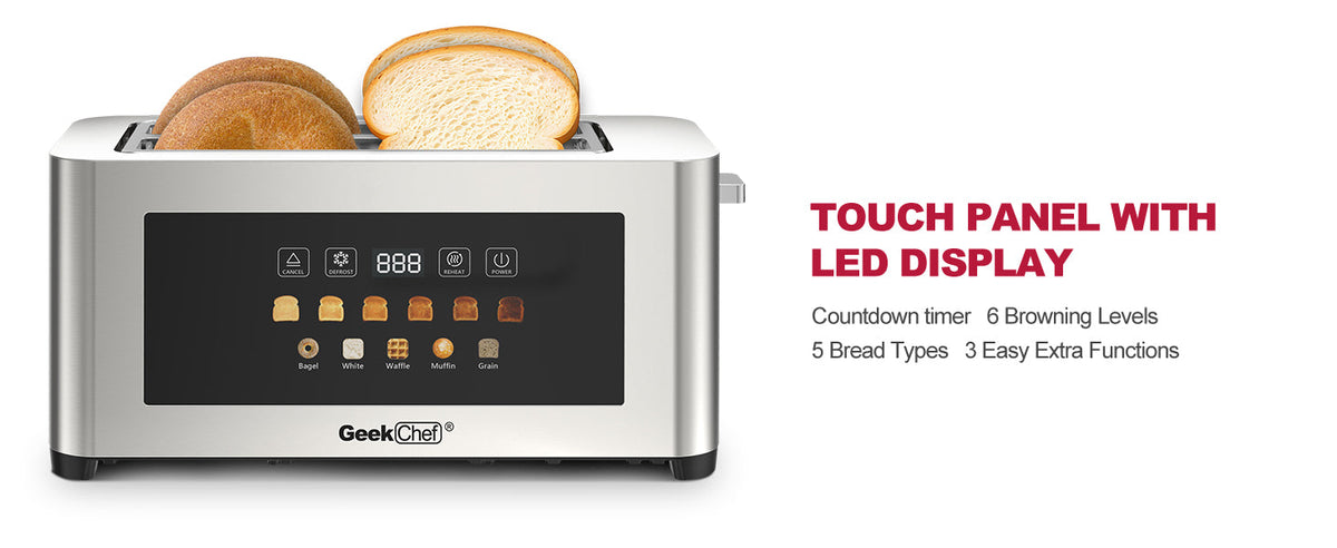 4-Slice Toaster with Extra-Wide Entrance - Stainless Steel HouseOfZazla
