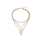 Elizabeth Coin Layered Necklace Gold Plated Delicate