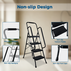 4 Step Ladder with Wide Anti-Slip Pedal