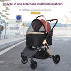 Three-in-one Detachable Folding Pet Stroller