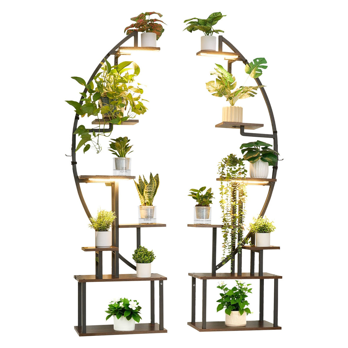 7-Tier Indoor Plant Stand with Grow Lights