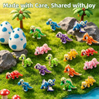 18 Mini Dinosaur Figures  2 Eggs, 2-Box 3D Printed Dinosaur Set