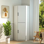 White Corner Kitchen Pantry Cabinet