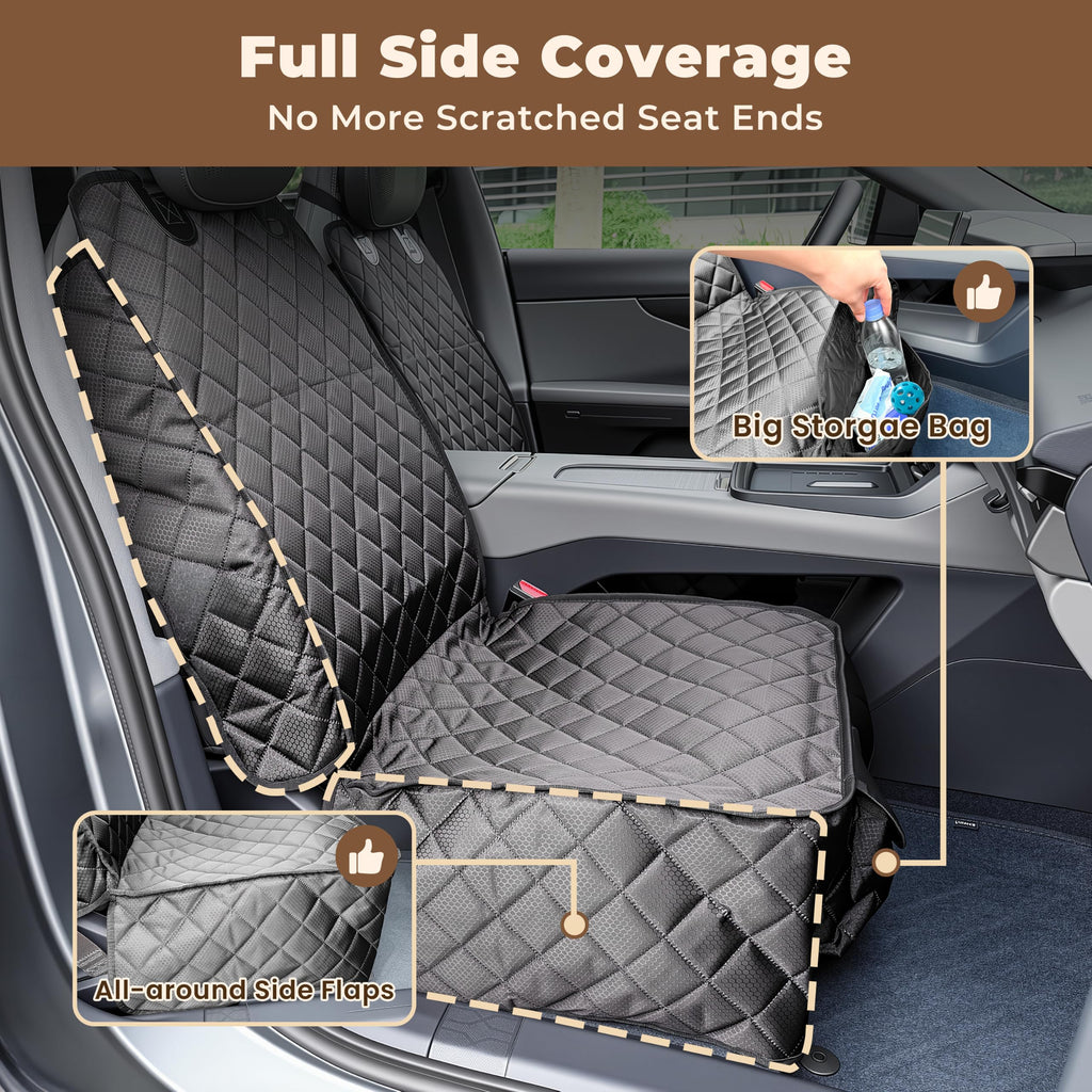 2 Pack Dog Car Seat Cover For Front Seat, Waterproof Car Seat Protector 900D Tear-resistant Front Seat Cover For Dogs, Full Side Flaps, Non-slip, Universal Fit For Cars Trucks SUVs, Easy To Clean