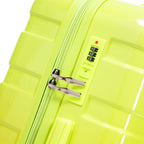 20'/24'/28' 3-Piece PC Spinner Wheel Luggage Set (Yellow+Green)