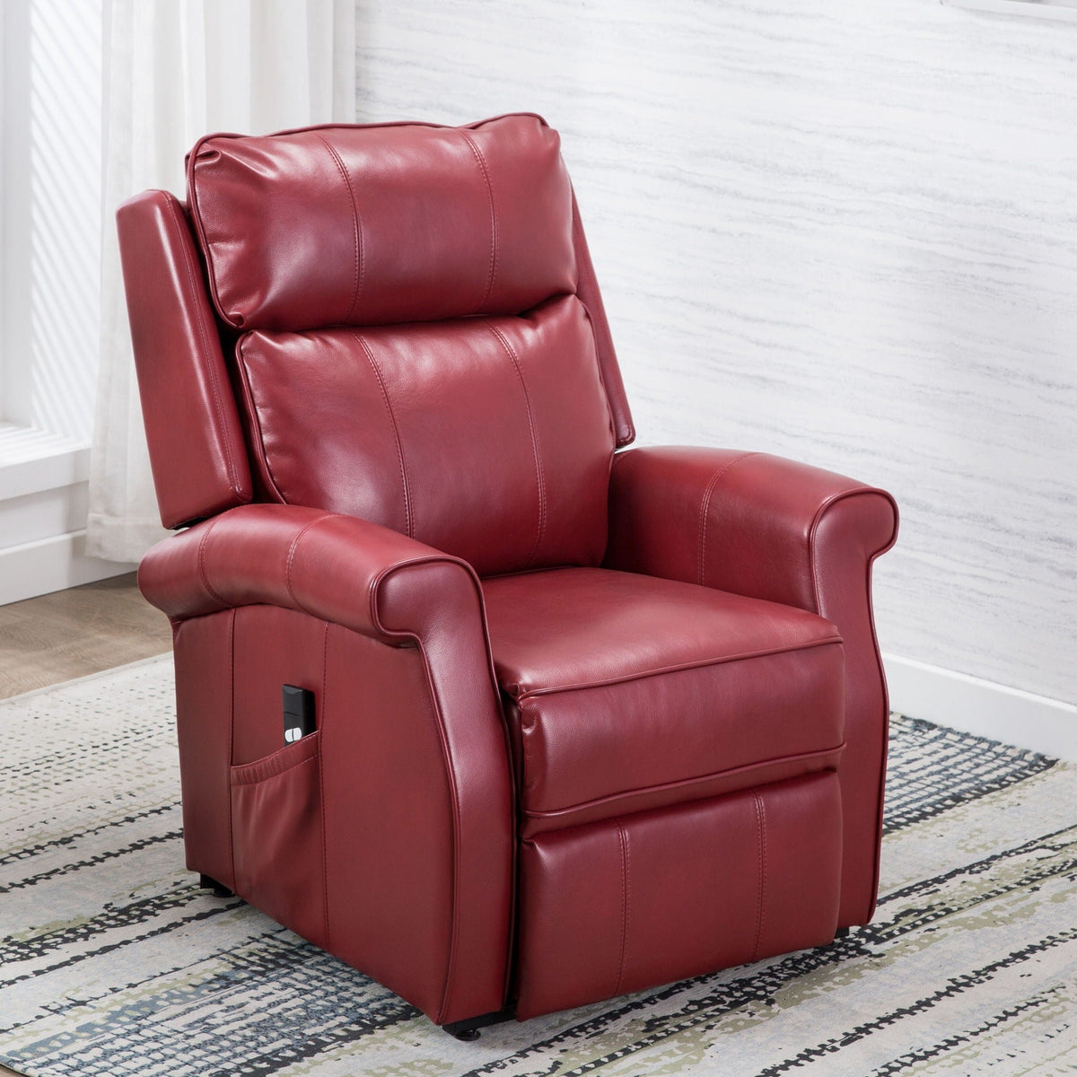 Electric Lift Chair with Recline Function - Blue, Red, or Dark Brown HouseOfZazla