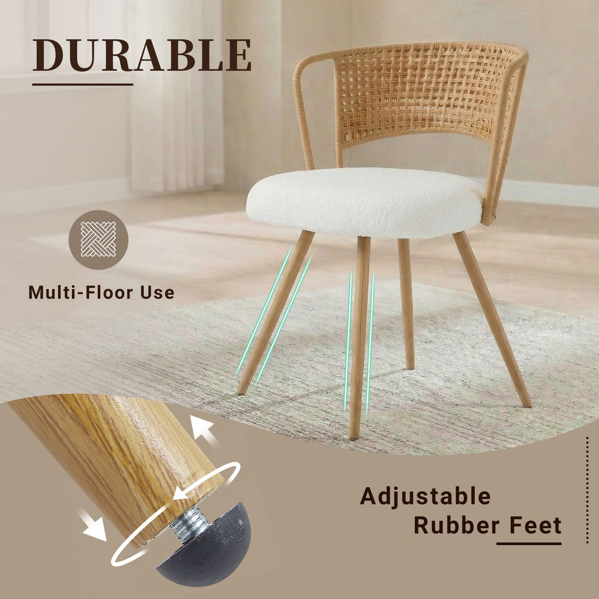 Wicker Dining Chairs - 2-Piece Set