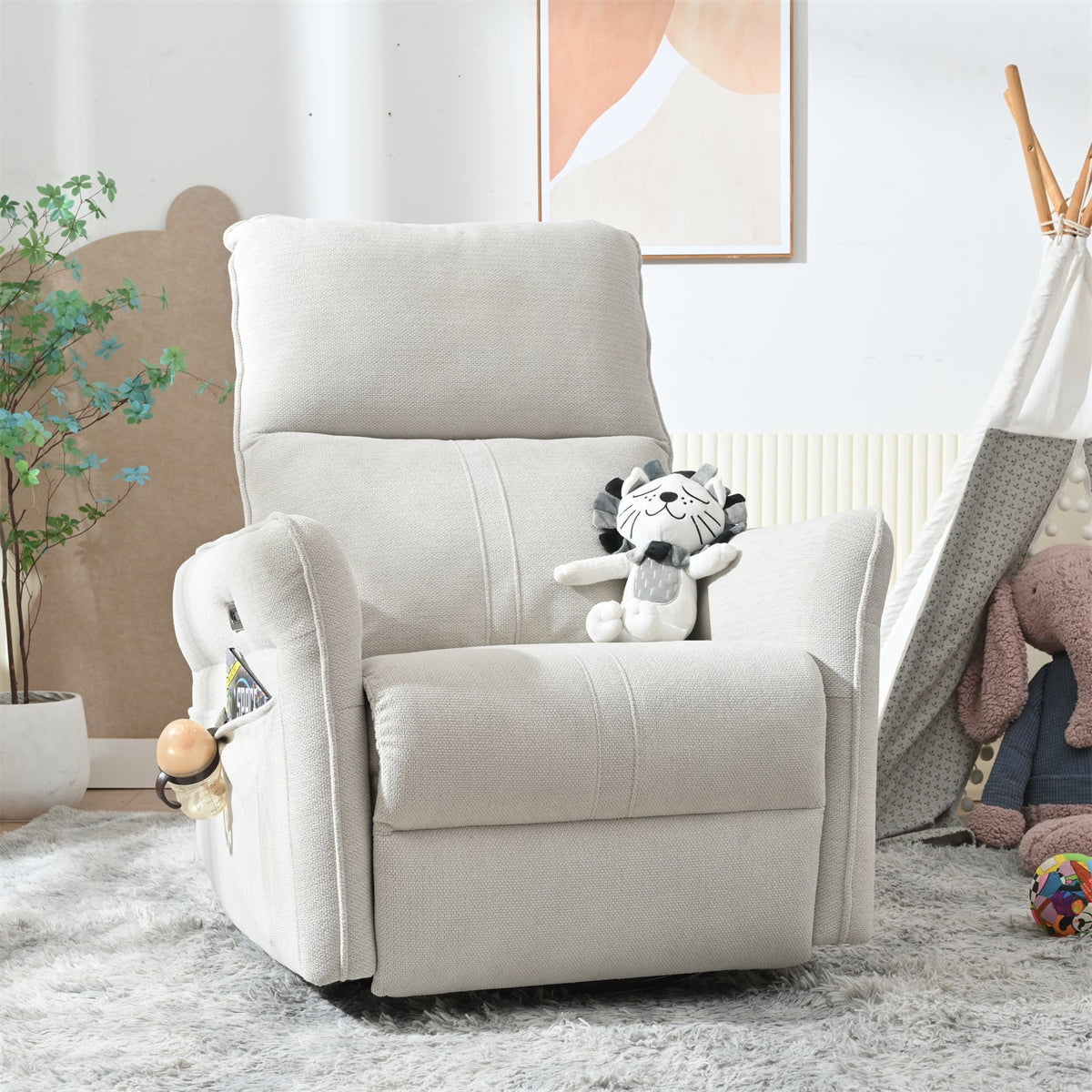 270° Power Swivel Rocker Recliner Chair for Adults HouseOfZazla
