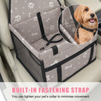 Pet Car Seat, Breathable Foldable Cat Dog Car Booster Seat With Safety Leash & Mesh Window, Waterproof Oxford Cloth Vehicle Travel Basket For Small Medium Dogs & Cats