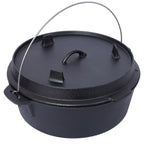 Pre-Seasoned Cast Dutch Oven with Skillet Lid and Pot Rack