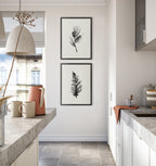 Sylvie Vintage Botanical 3 and 4 Framed Canvas Set by Teju Reval of SnazzyHues