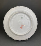 Limoges Elite Set of Five Bread, Salad, 8.75 inch Plates with Pink Roses and Scalloped Rim.  Antique Limoges Dishes.