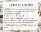 Macrame plant hanger DIY craft kit.
