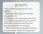 Macrame plant hanger DIY craft kit.